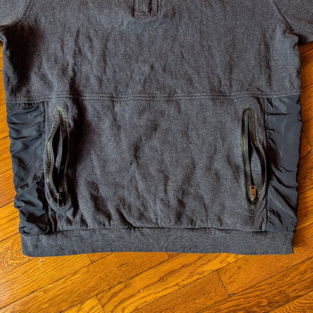 Bugatchi Quarter-Zip Blue Pullover Large - image 4